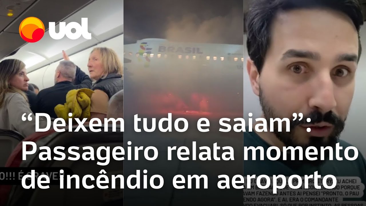 Incêndio no Aeroporto de Guarulhos: passageiro grava fala de comandante de avião durante fogo; vídeo