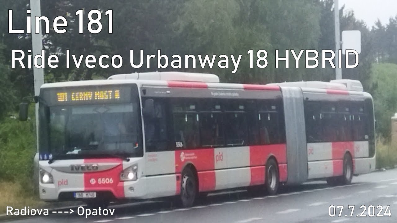 Line 181 Ride Iveco Urbanway 18 HYBRID to Opatov