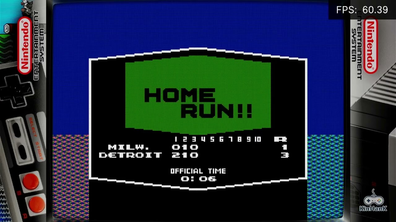 Tecmo Baseball Milwaukee vs Detroit