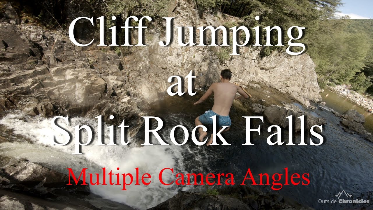 Cliff Jumping at Split Rock Falls (Multiple Camera Angles)