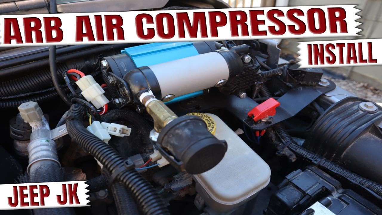 ARB Air Compressor under hood install. Jeep JK.