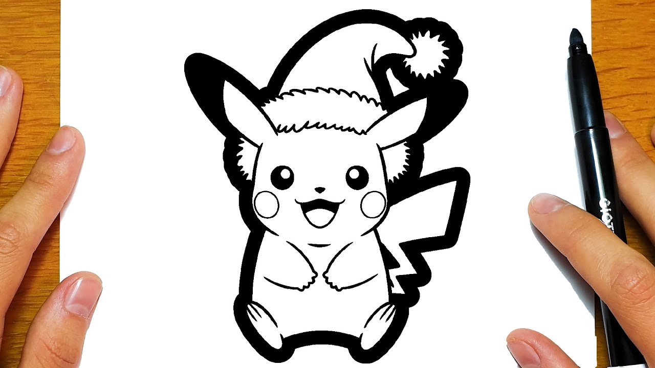 COME DISEGNARE PIKACHU PER NATALE | Disegni facili ed educativi