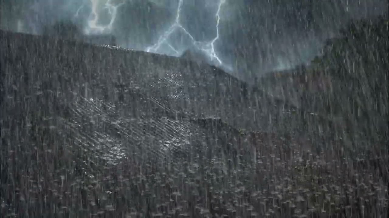 Mountain Rainfall Ambience ⛰️🌧️ | Calm Meditation Sounds