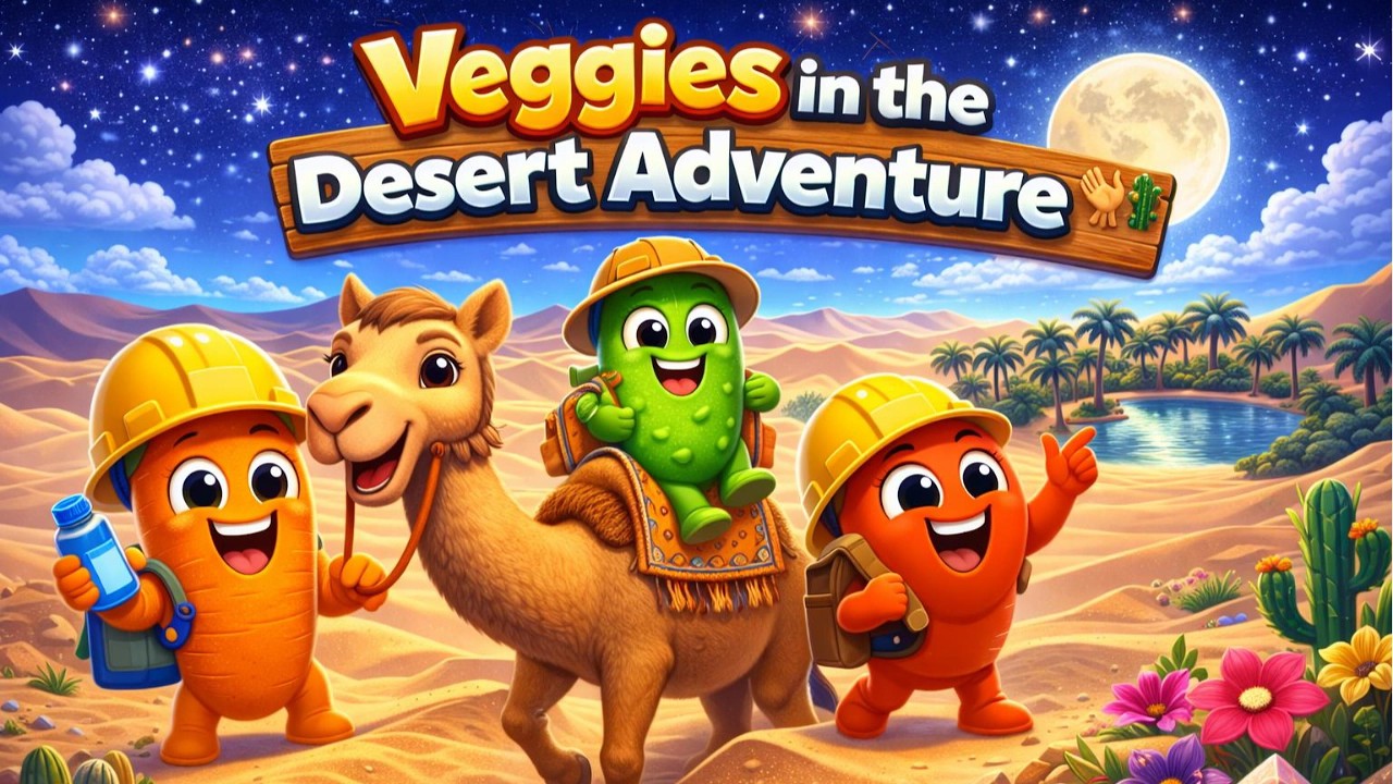 Veggies in the Desert Adventure 🐪🌵 | Fun Cartoon for Kids