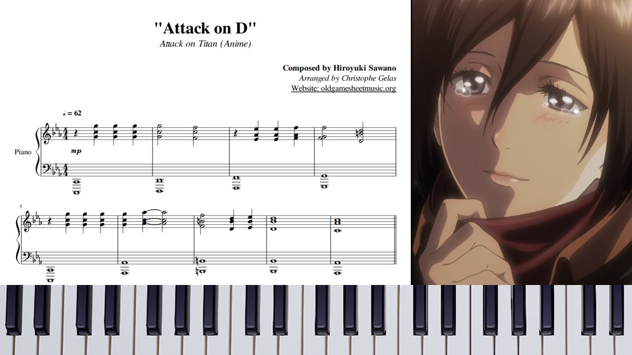 Attack on Titan - Attack on D | Piano 🎹 (Sheet Music)