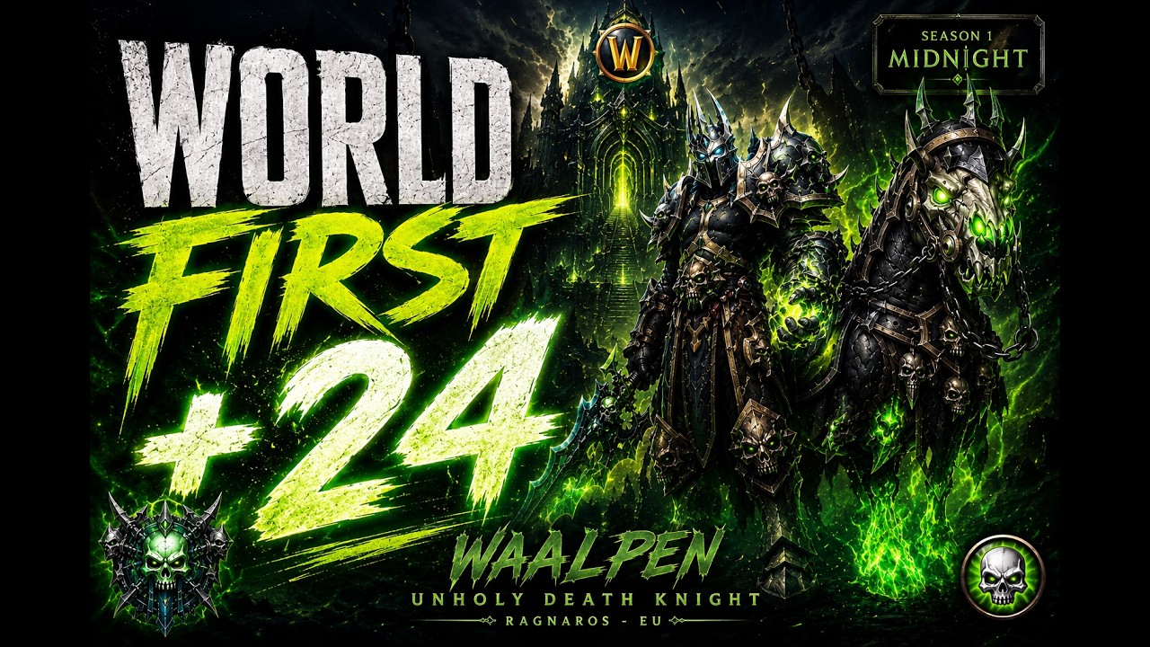 🔥 WORLD FIRST +24 Maisara Caverns | FIRST EVER TIMED | Midnight Season 1 | Unholy DK POV