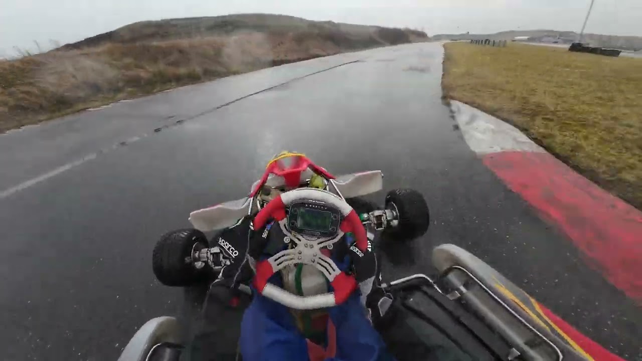 Rotax DD2 Rain Driving at Ikast Karting Track 