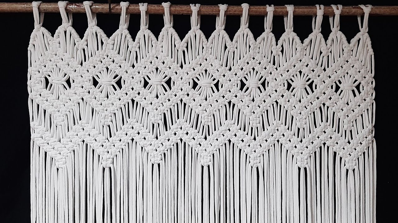 Nro 92 Paso a paso Cómo hacer cortina en Macramé para PRINCIPIANTES!!