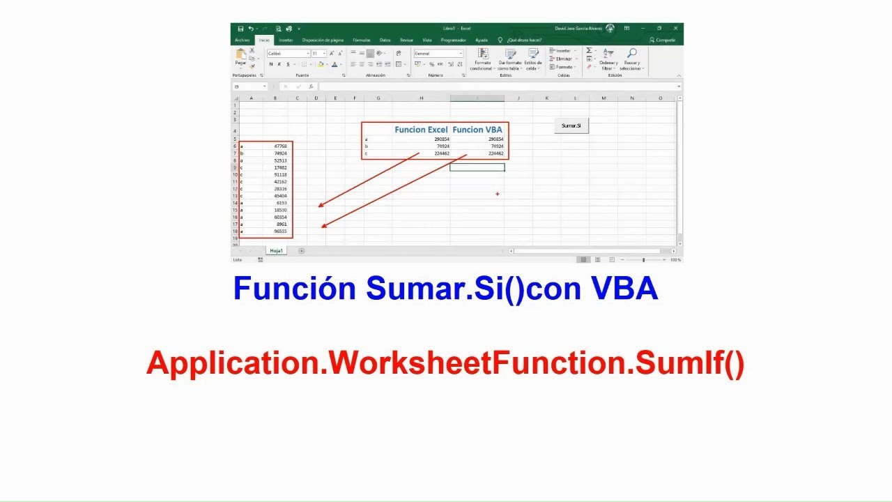 Función Sumar.Si con VBA