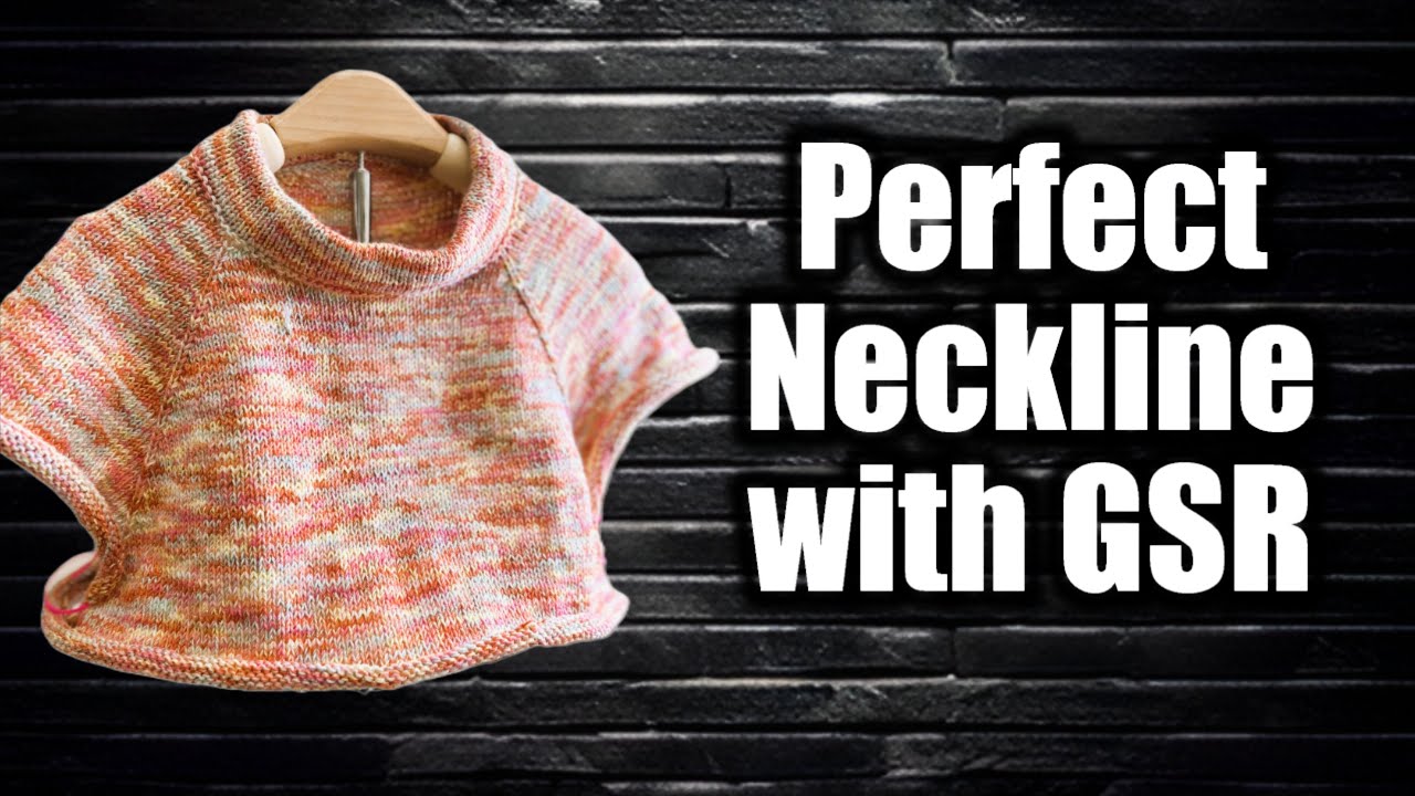 Perfect Neck Shaping with German Short Rows | Seamless Raglan Top-Down Sweater #knitting  #gsr
