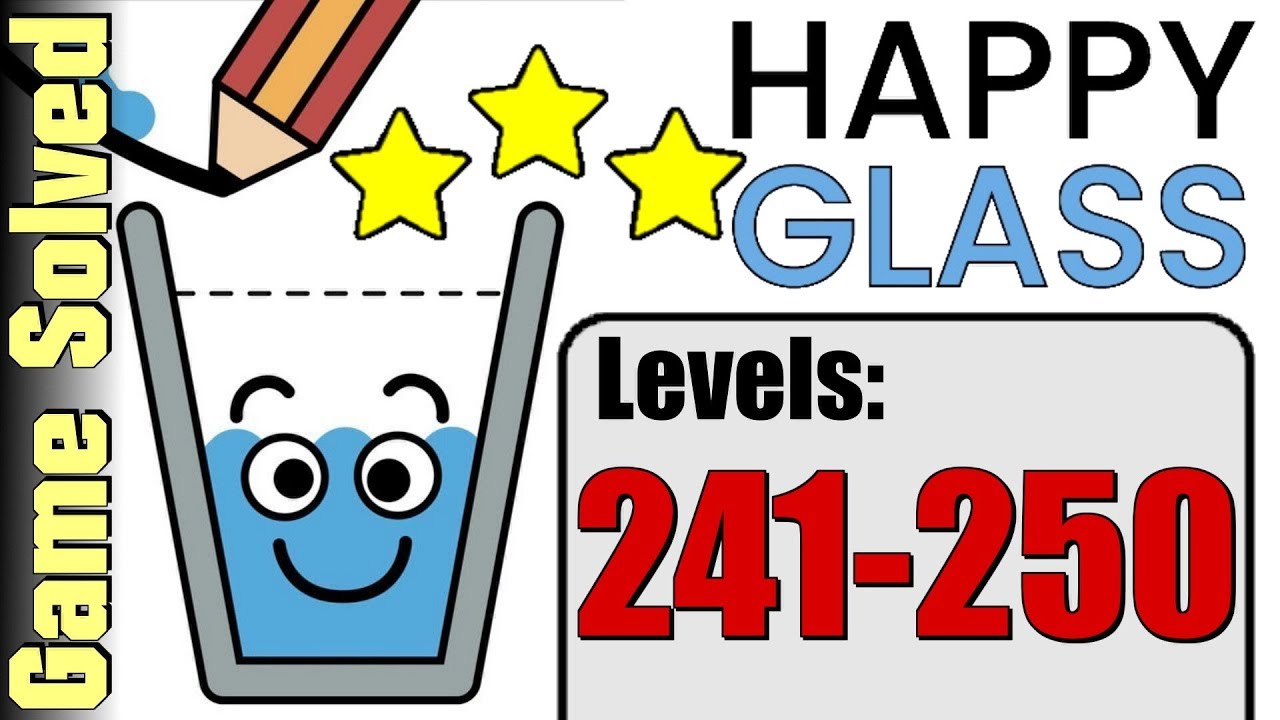 Happy Glass | All Levels 241-250 (Solution 3 Stars ★★★)
