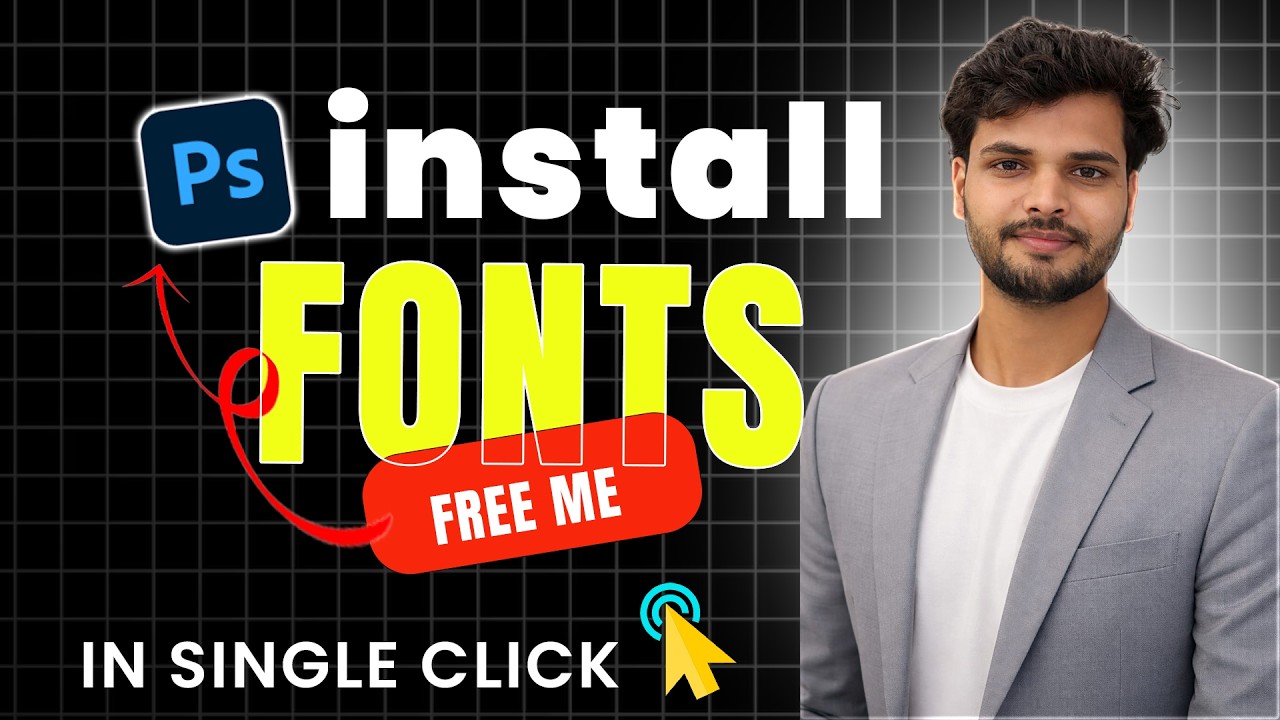 How to install fonts in photoshop | Free font  download kaise kare