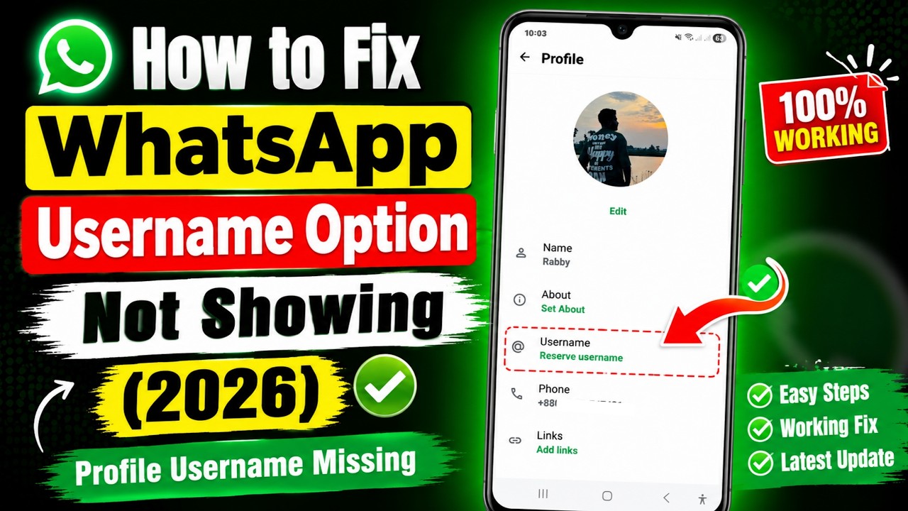 Как исправить отсутствие опции имени пользователя в WhatsApp (2026) | Имя профиля не отображается