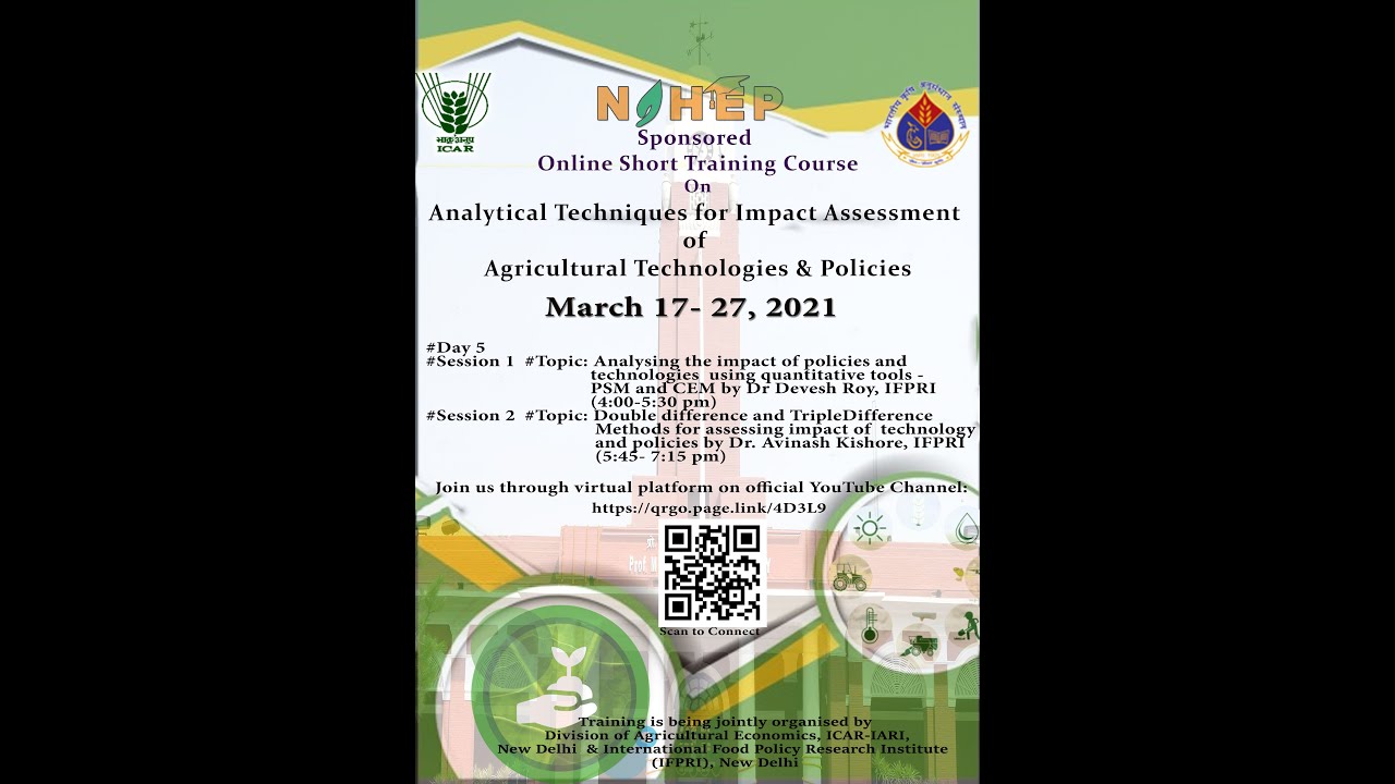 Analysing the impact of policies&technologies  using quantitative tools - PSM and CEM_Day5_Session1