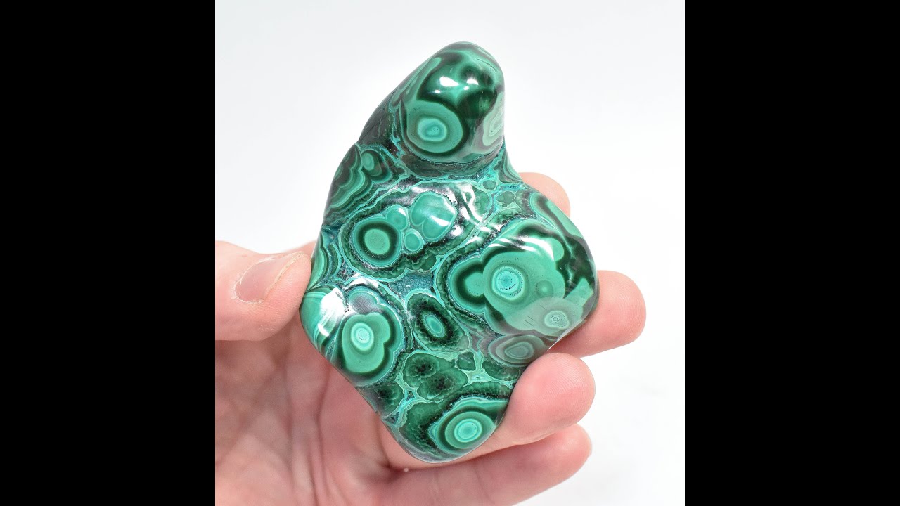 2.33" POLISHED MALACHITE CHRYSOCOLLA Kalukuluku Mine, Congo B322 