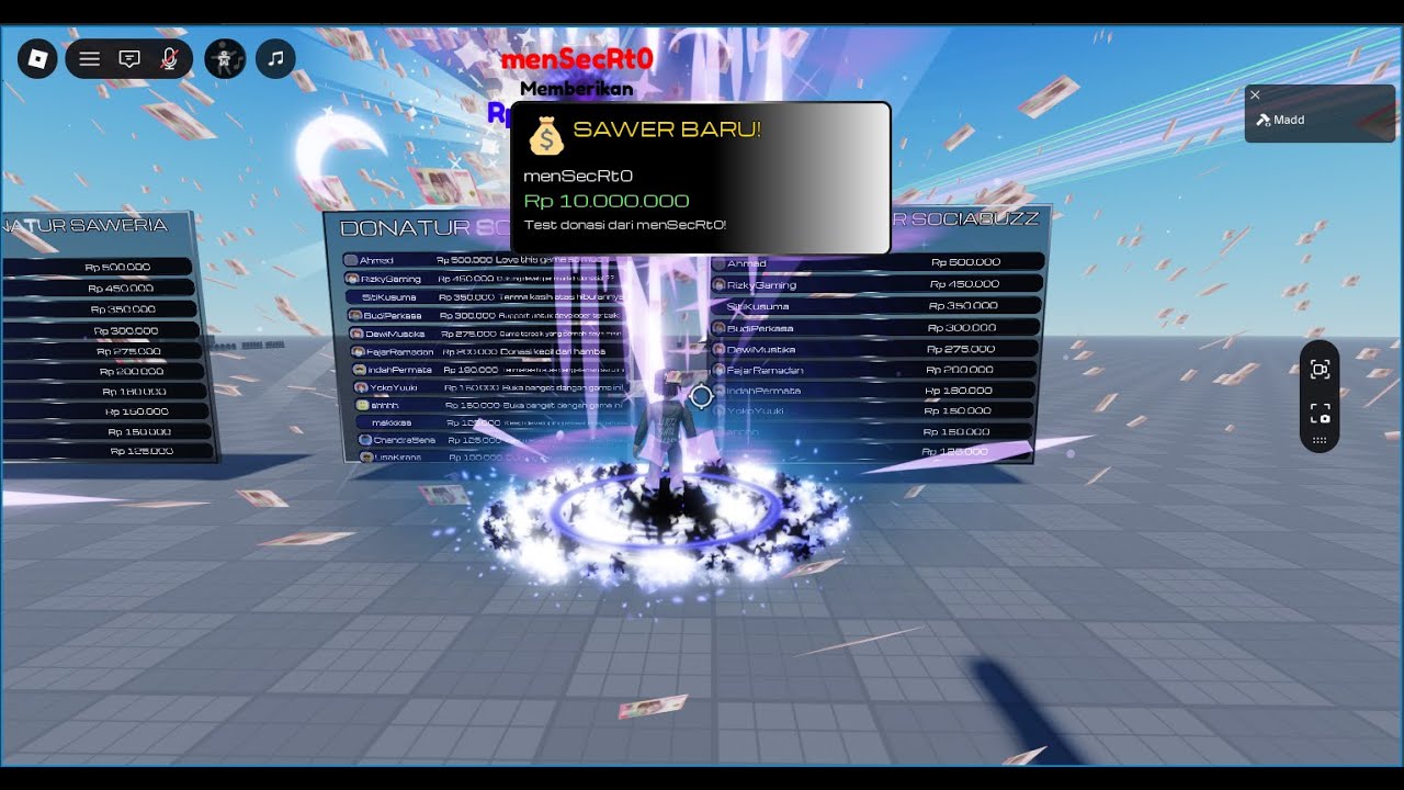 (Showcase) UPDATE BagiBagi Saweria SociaBuzz - Roblox Studio