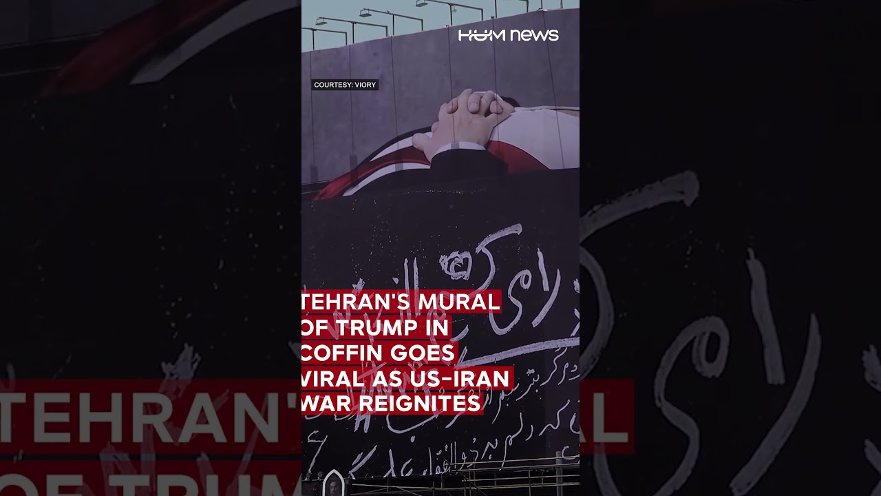 Tehran's mural of Trump in coffin goes viral as US Iran war reignites