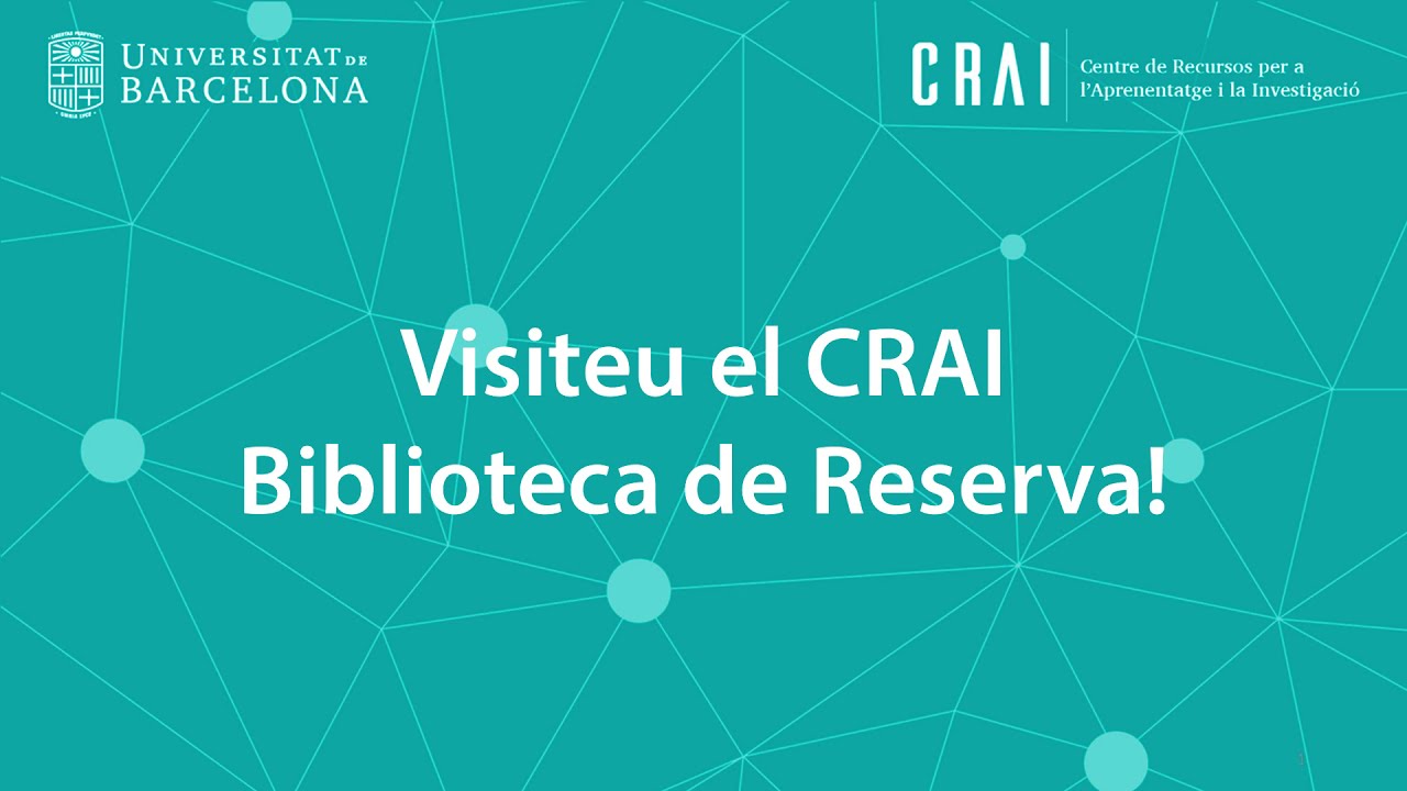 Visiteu el CRAI Biblioteca de Reserva!