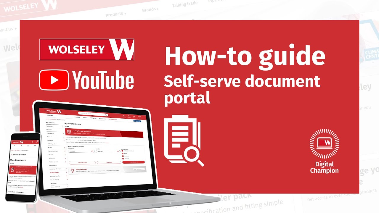 Self serve document portal - Wolseley Website