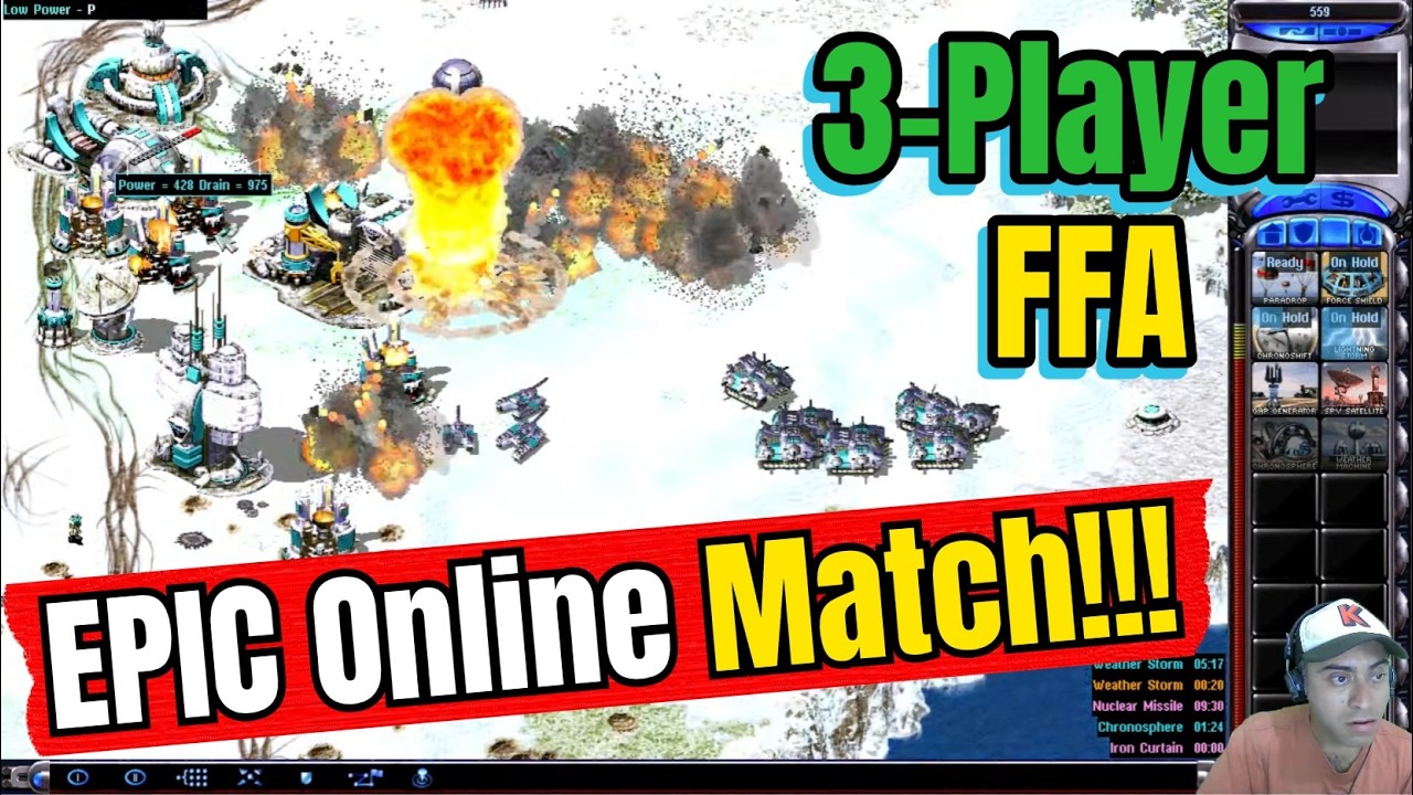 Red Alert 2 Cold War Chaos | 3-Player FFA with Super Weapons!