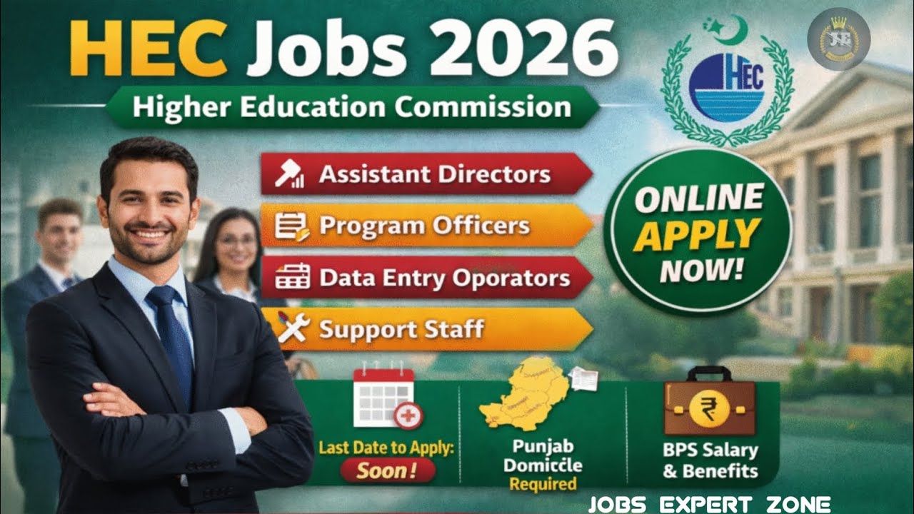 Higher Education Commission Jobs 2026| HEC Jobs 2026 |Complete details