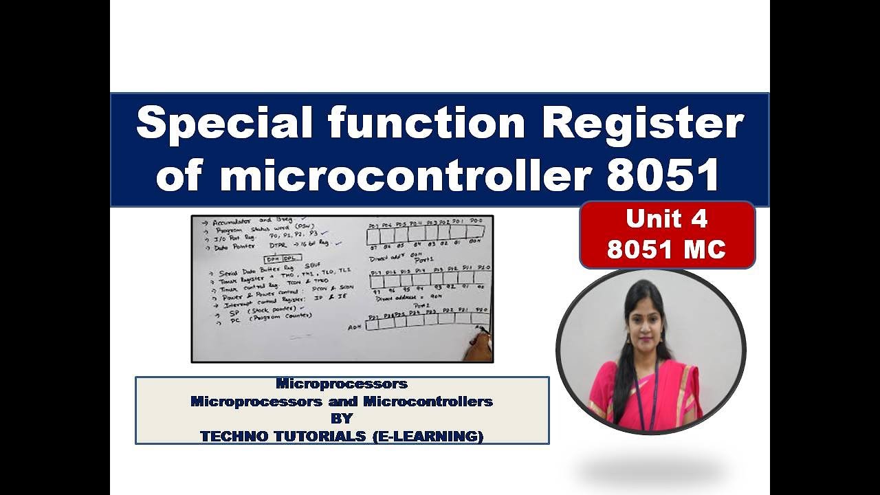 Unit 4 L6 | Special function registers of 8051 | SFRs of 8051