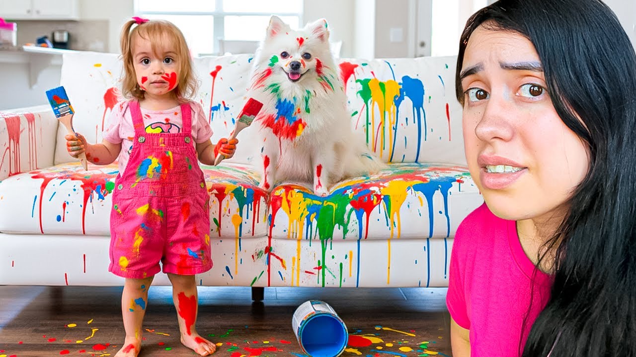 A MINHA FILHA BAGUNÇOU TODA a CASA! AS MAIORES BRINCADEIRAS da HAILEY! Pai Também Vloga