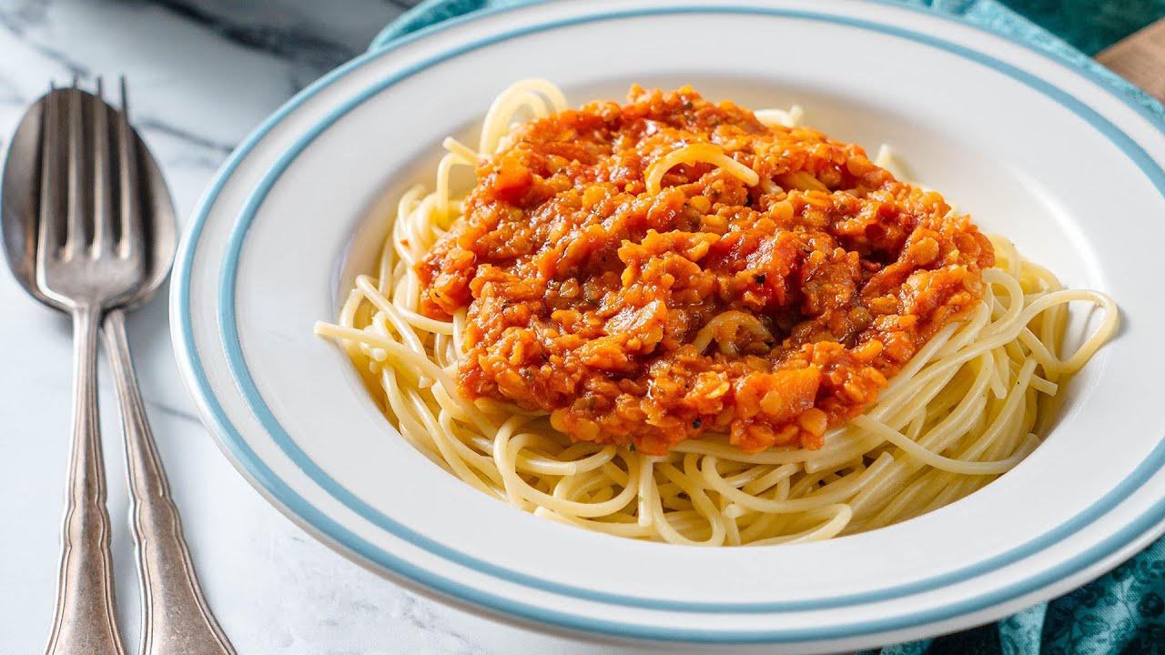 Vöröslencse bolognai spagetti | Mindmegette.hu