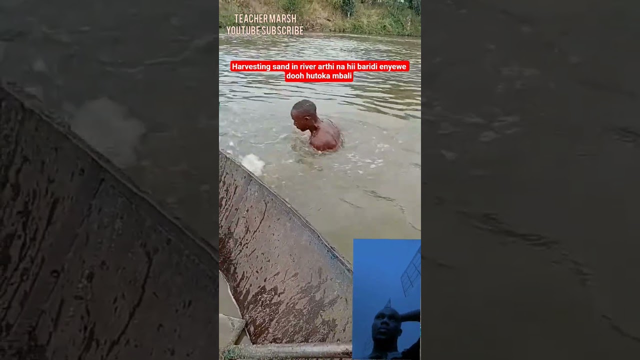 harvesting sand in river arthi