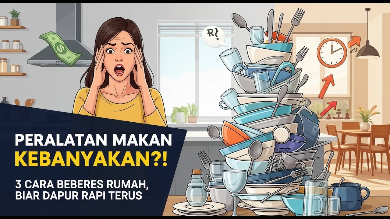 3 Cara Beberes Rumah: Mengatasi Peralatan Makan yang Terlalu Banyak