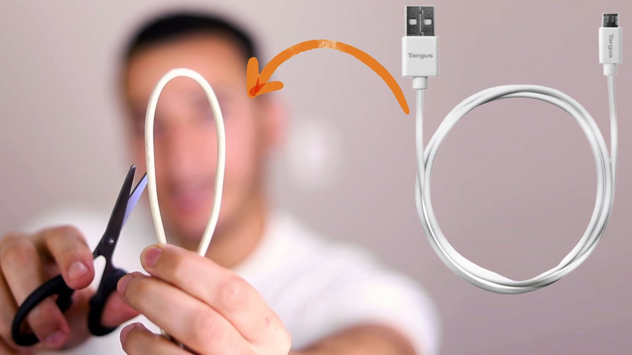 لن ترمي أى كابل usb تالف بعد هذا الفيديو ! أصلحهم وحولهم لكابلات شحن سريع