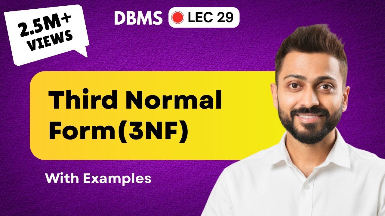 Lec-25: Third Normal Form in dbms with examples in Hindi | Normalization