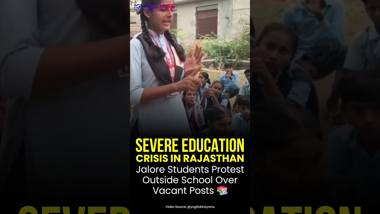 Severe #education #crisis in #rajasthan Jalore #studentsprotest Outside #school Over #vacant Posts 📚
