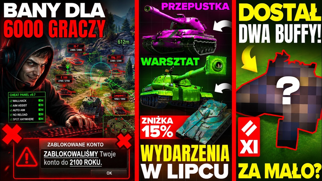 ZAPOWIEDŹ MIESIĄCA - WARSZTAT, PRZEPUSTKA i MISJE na DARMOWE CZOŁGI! BANY dla 6000 GRACZY!