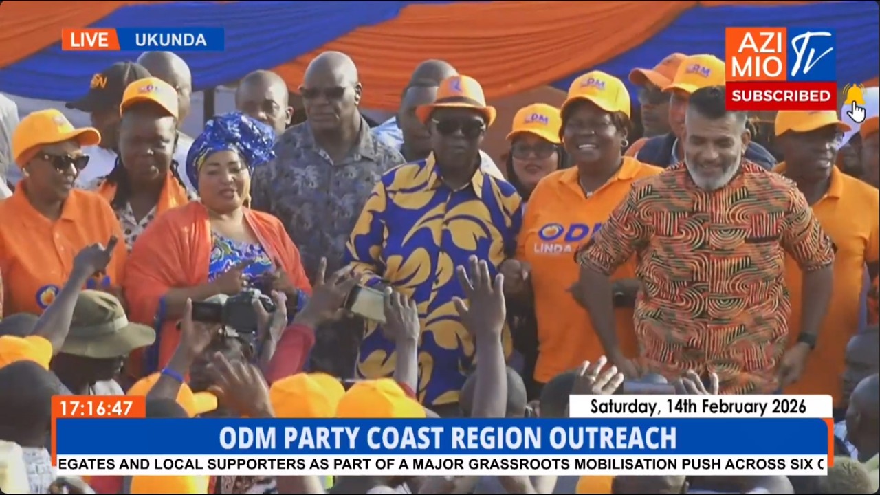JUBILANT! PL Oburu Odinga Leads ODM Dance to “Raila Come Home” in Ukunda During Linda Ground