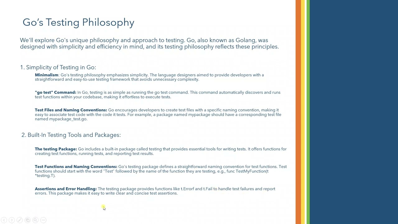 Go's Testing Philosophy