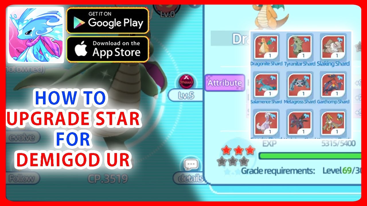 Elf Explorer & How to Upgrade Star for Demigod UR Pokemon Effectively (Dragonite Shiny)
