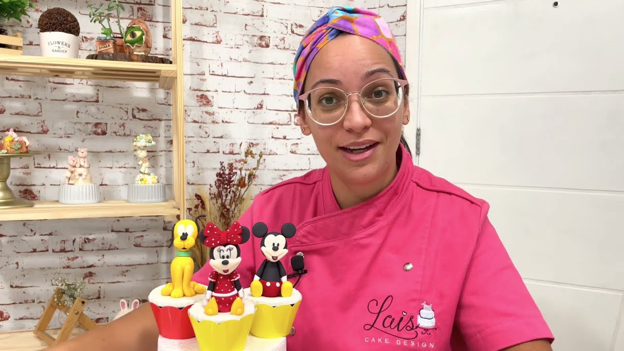 Como fazer doces personalizados para cupcake Minnie modelagem em 3D