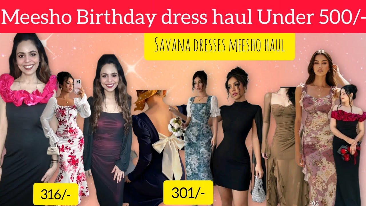 Meesho Birthday Dress haul 🎀 Meesho birthday dresses under 500/-Meesho bodycon dress haul🔥#meesho