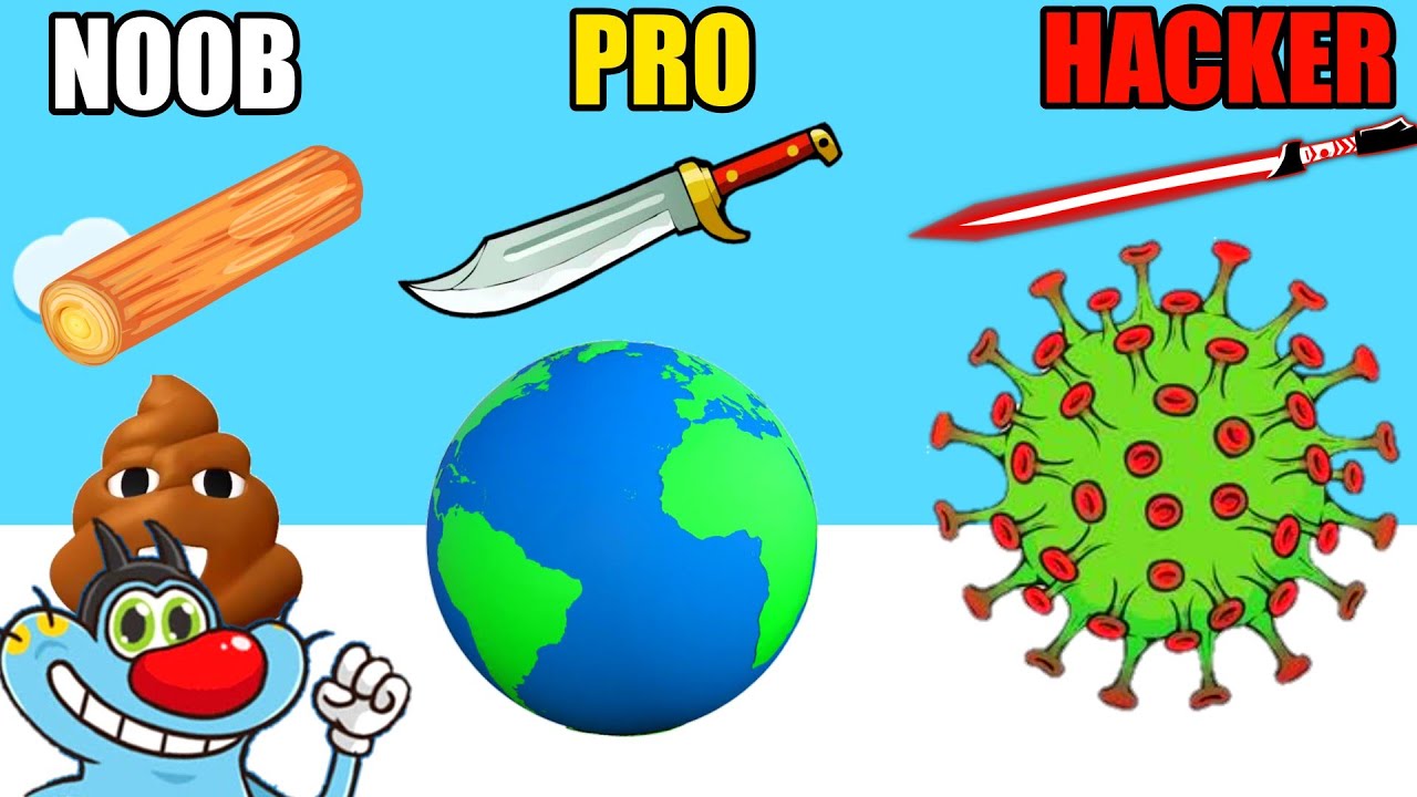 NOOB vs PRO vs HACKER | In ASMR Slicing | With Oggy And Jack | Rock Indian Gamer |