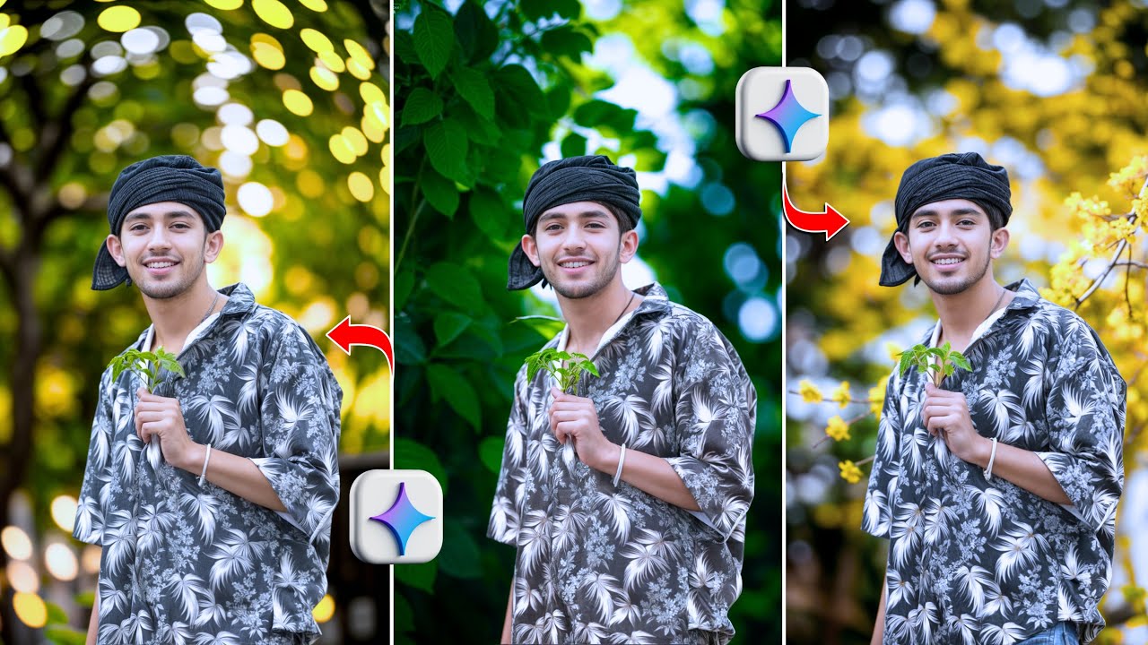 Trending Background Change Photo Editing | How To Edit Photo With Gemini Ai | AI photo Edit Tutorial