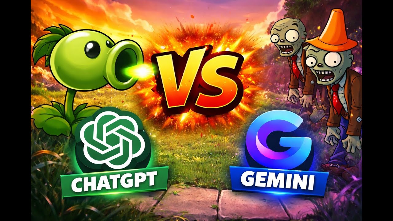 I Asked ChatGPT and Gemini to Recreate Plants vs Zombies From Scratch
