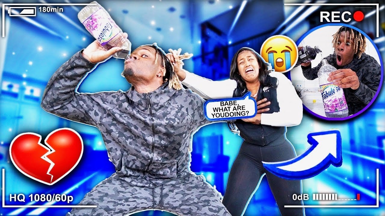 POWERADE IN FABULOSO BOTTLE PRANK ON GIRLFRIEND!!!😱