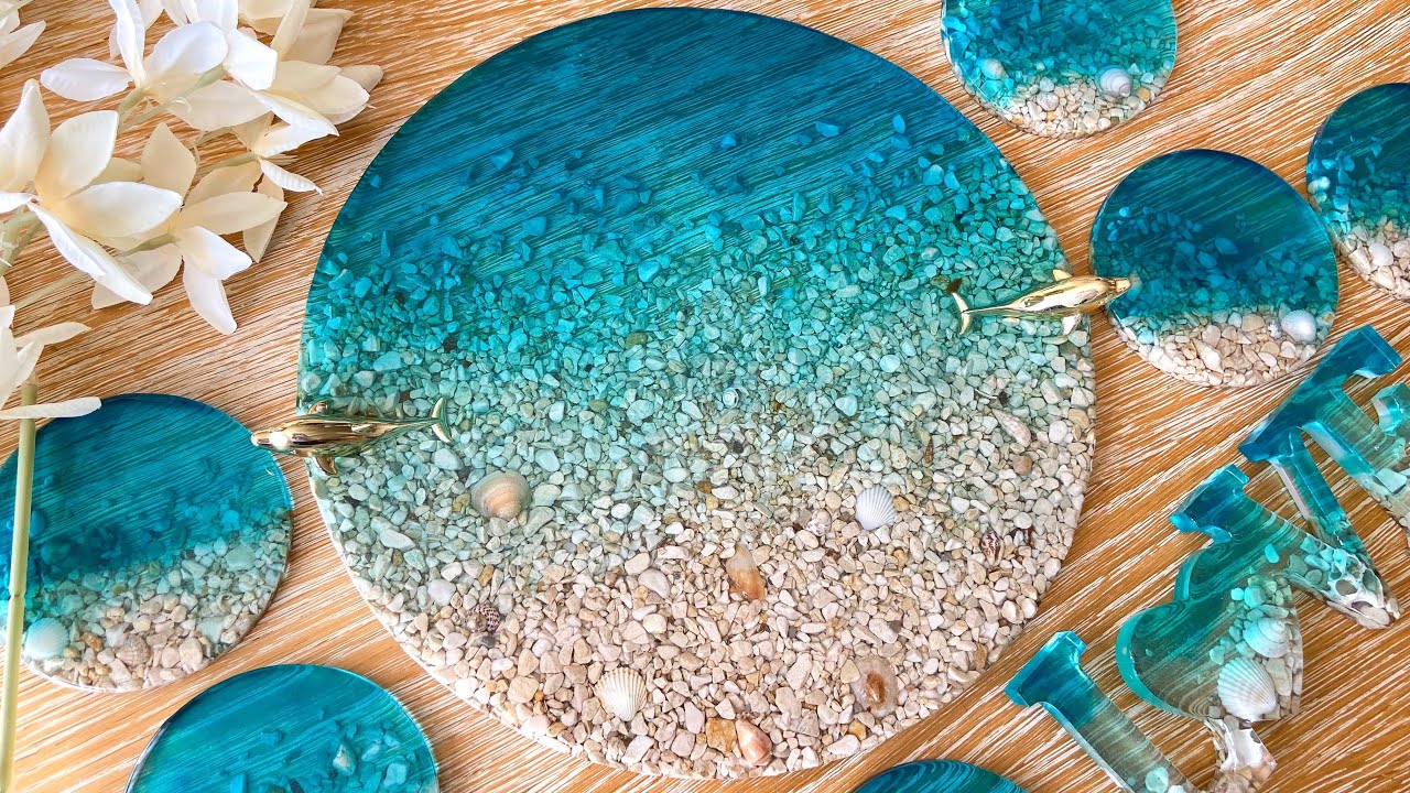 Обучающее видео по изготовлению пляжного подноса Serene Resin