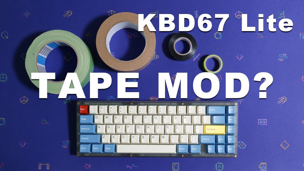 Tape(Tempest) Mod?? on KBD67 Lite / テープ貼りに効果ある?? 素材の違いはある?