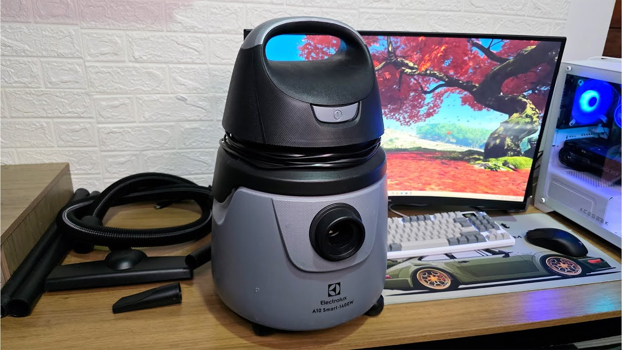 Unboxing do aspirador de pó e água Electrolux 1400W, capacidade 18L, teste na prática.