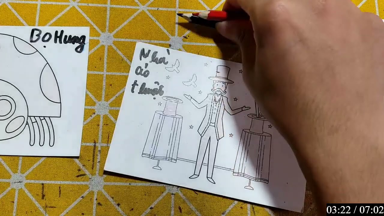 PHUM NITEAN | H&ocirc;m nay m&igrave;nh sẽ hướng dẫn cho c&aacute;c bạn vẽ v&agrave; t&ocirc; m&agrave;u về nh&acirc;n vật: NH&Agrave; ẢO THUẬT