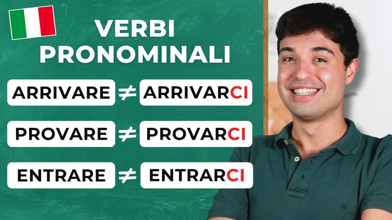 Verbi pronominali COMUNI con le particelle CI e NE in Italiano