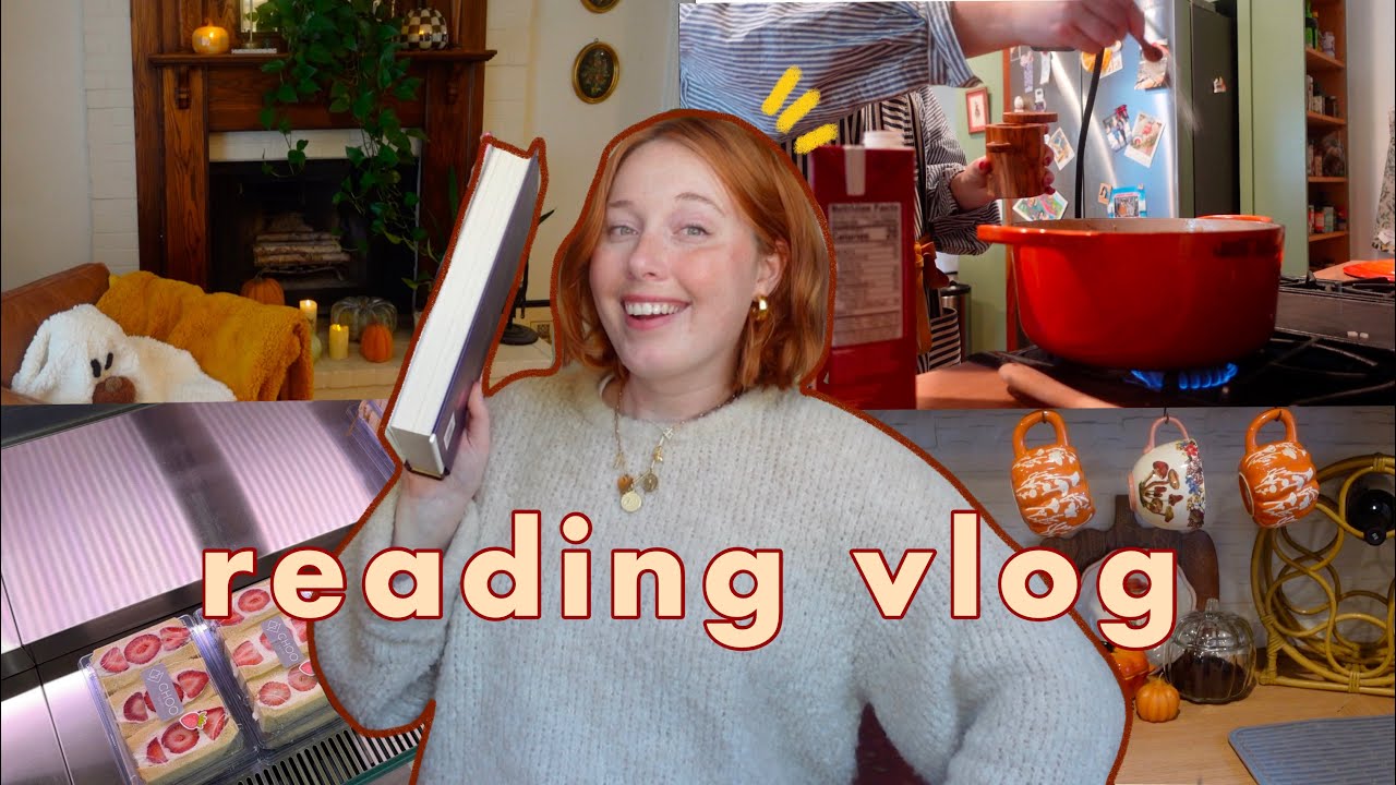 cozy reading vlog: the perfect witchy fall read & decorating for fall! 🎃🍁✨