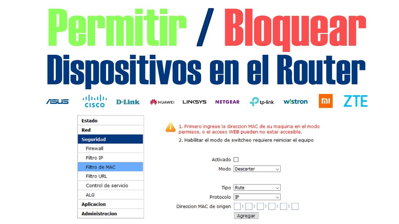 Cómo BLOQUEAR Usuarios de mi Wi-Fi Desde el Router | Filtro